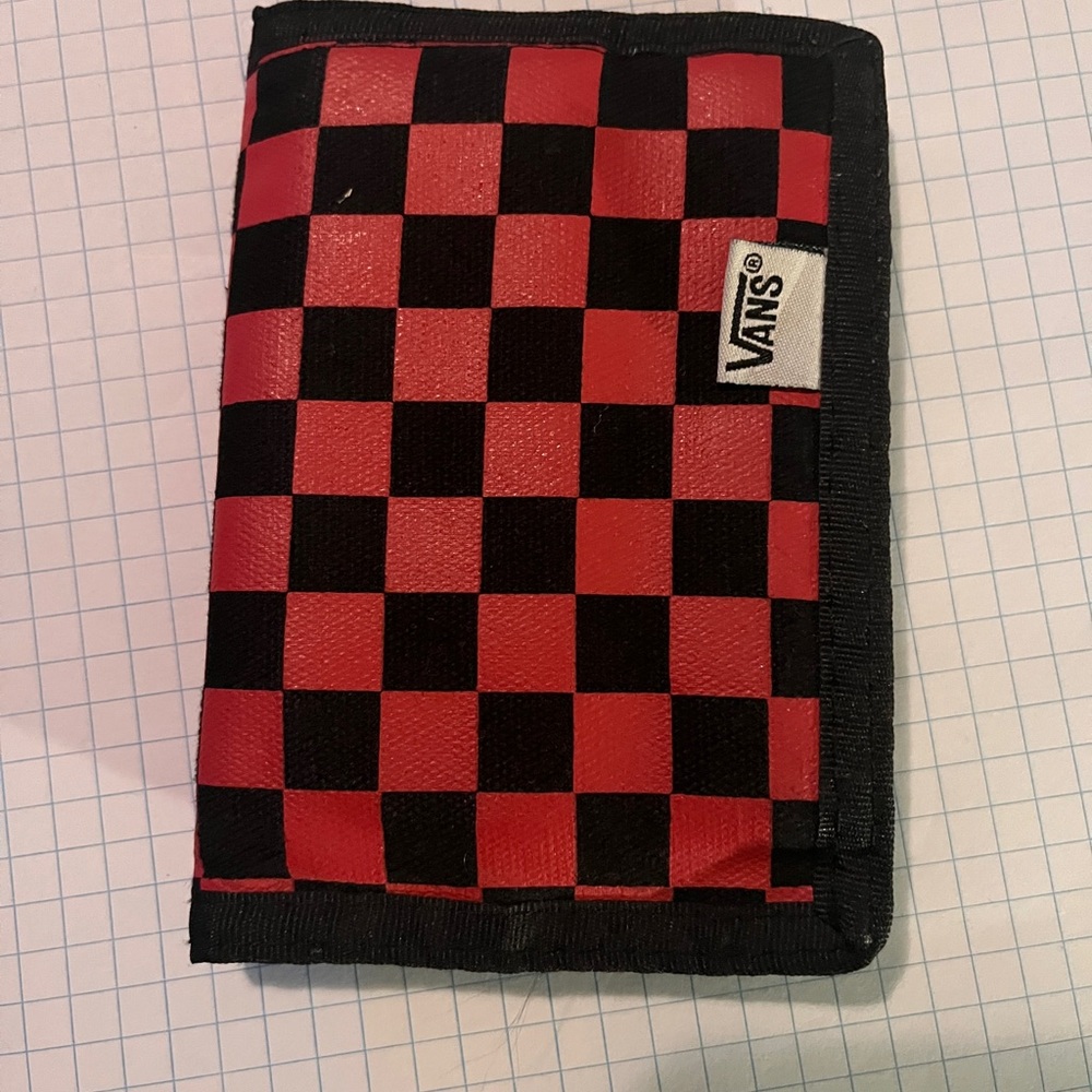 Vans Red and Black Checkered Wallet